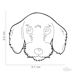 Medaglietta cane Bassotto Pelo Duro Marrone - Dimensione