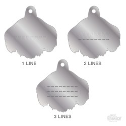 Medaglietta cane Bassotto Pelo Duro Nero - Incisione