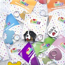 Medaglietta cane Bassotto Pelo Duro Nero - Confezione