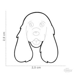 Medaglietta cane Cocker nero - Dimensioni