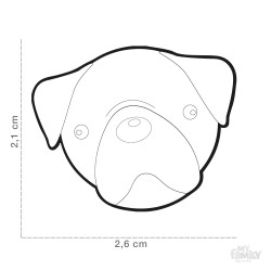 Medaglietta cane Carlino Fulvo - Dimensione