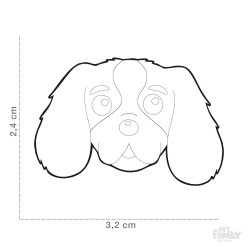 Medaglietta cane Cavalier King Black e Tan - Dimensione