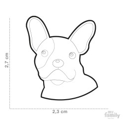 Medaglietta cane Bulldog Francese Nero - Dimensione