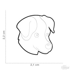 Medaglietta cane Jack Russel - Dimensione