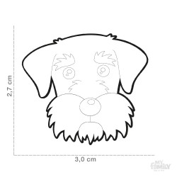 Medaglietta cane Schnauzer Nero - Dimensione