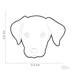 Medaglietta cane Labrador Cioccolato - Dimensione