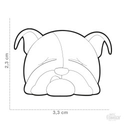 Medaglietta cane Bulldog Inglese - Dimensione