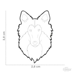 Medaglietta cane Collie - Dimensione