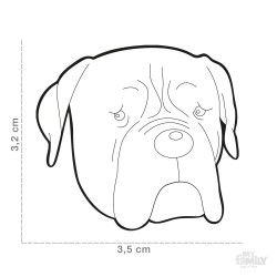Medaglietta cane Dogue De Bordeaux - Dimensione