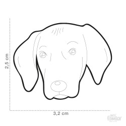 Medaglietta cane Weimaraner - Dimensione