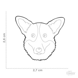 Medaglietta cane Welsh Corgi Cardigan - Dimensione