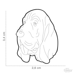 Medaglietta cane Bloodhound - Dimensione