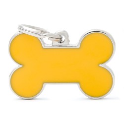 Medaglietta cane Osso Grande Giallo - Prodotto
