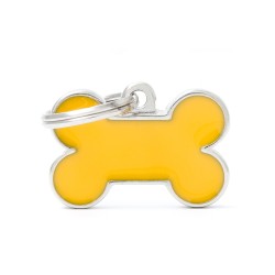 Medaglietta cane Osso Piccolo Giallo - Prodotto