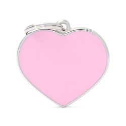 Medaglietta cane Cuore Grande Rosa - Prodotto