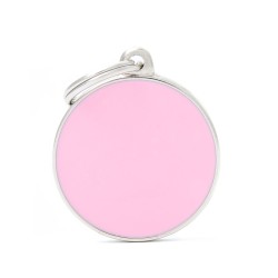 Medaglietta cane Cerchio Grande Rosa - Prodotto