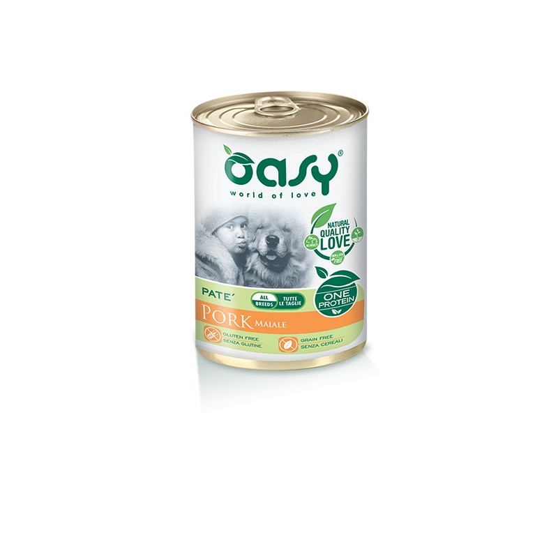 Oasy Wet Dog ONE Maiale 400 gr