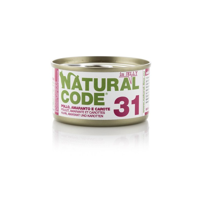 Natural Code 31 Pollo, Amaranto e Carote 85 gr