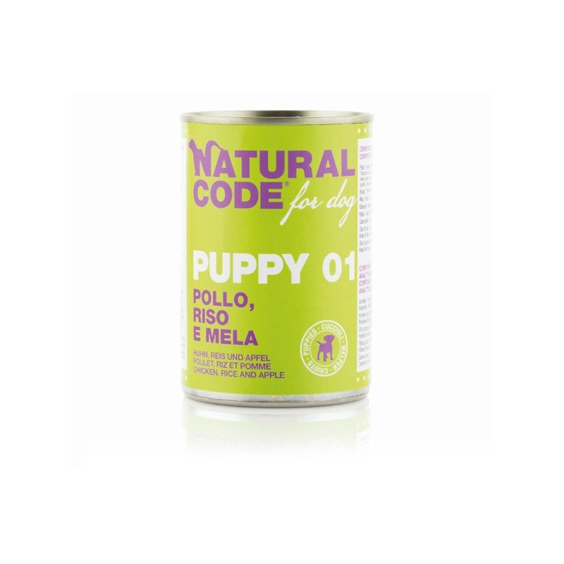 Natural Code Puppy 01 Pollo, riso e mela