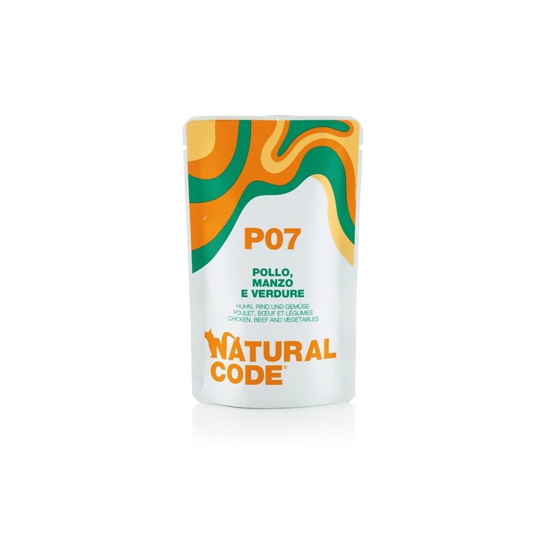 Natural Code P07 Pollo, manzo e verdure 70 gr