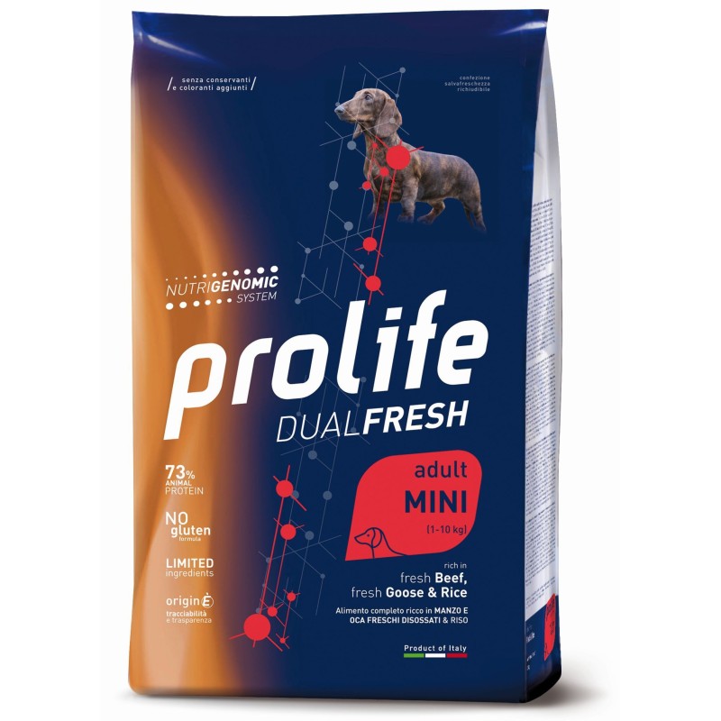 Prolife Dual Fresh Adult fresh Beef, fresh Goose & Rice - Mini