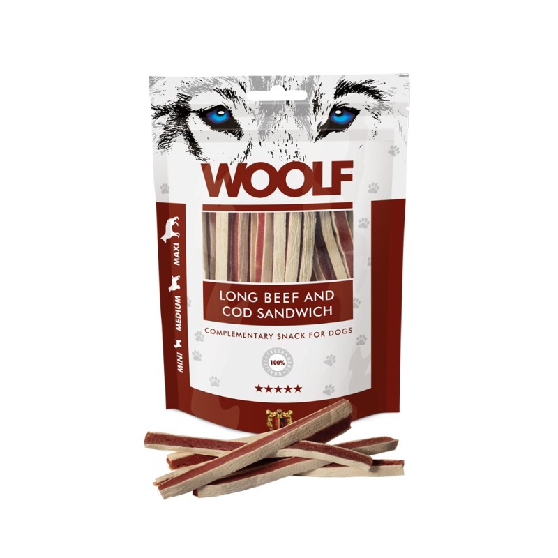 Woolf Snack Sandwich lungo Manzo e Merluzzo 