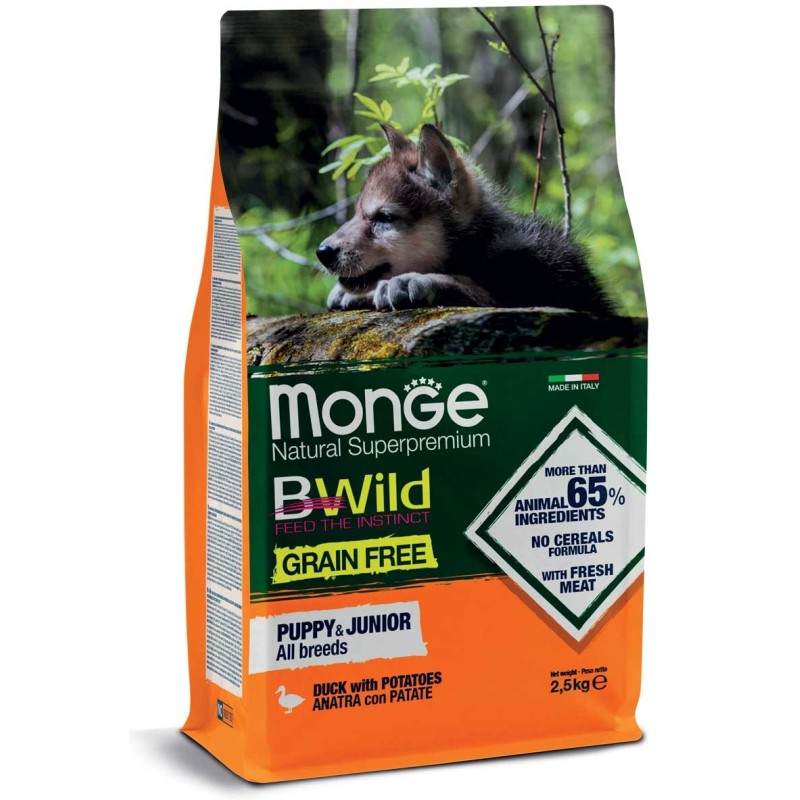 Monge Natural SuperPremium All Breeds Puppy & Junior Anatra con patate 12 kg