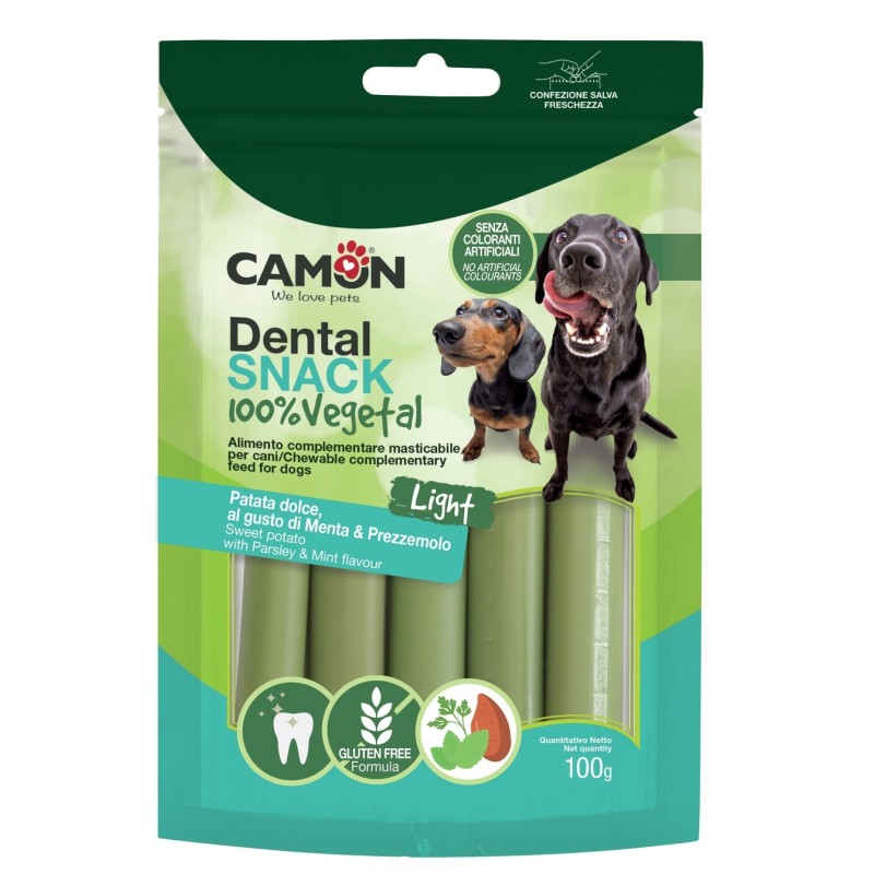 Dental snack cannoli di patata dolce ai gusti prezzemolo e menta 100 gr