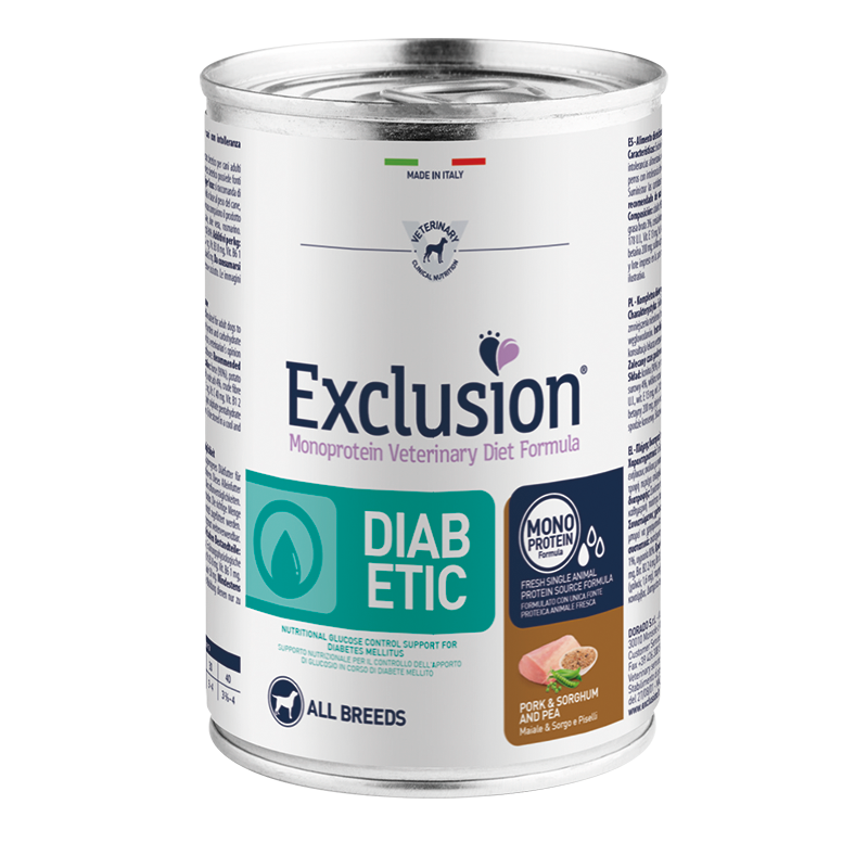 Exclusion Diet Diabetic All Breeds Maiale e Sorgo 400 gr