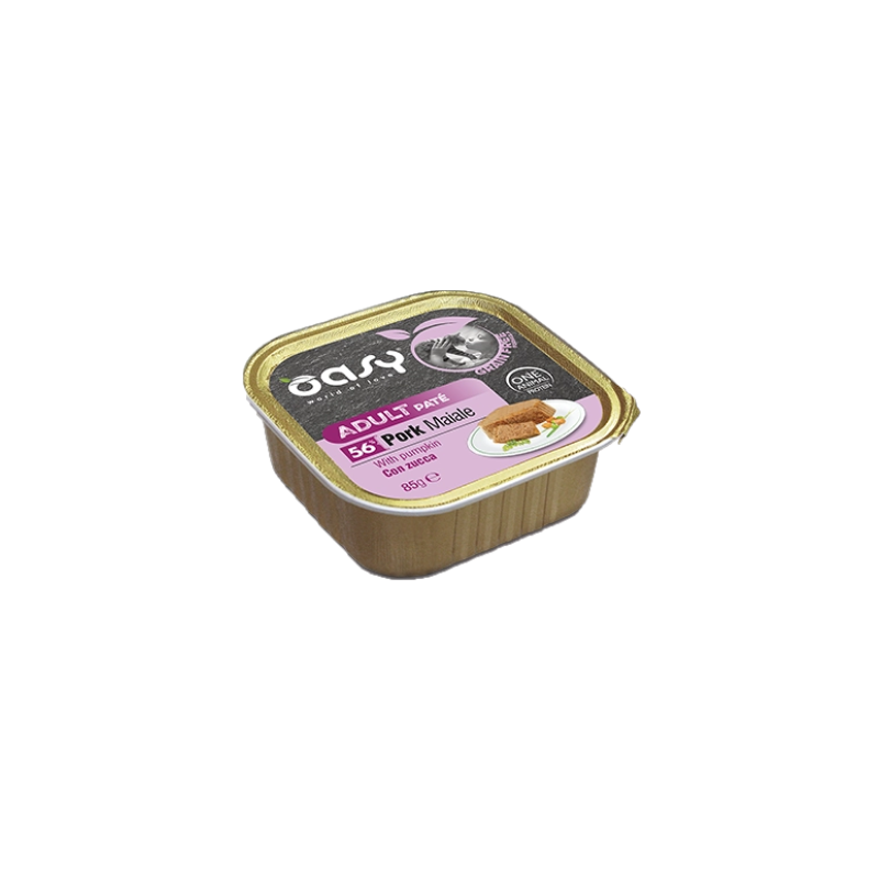 Oasy Patè Grain Free Formula Adult Maiale con zucca 85 gr
