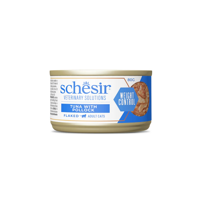Schesir Veterinary Solution Weight Control Fiocchi Tonnetto con Merluzzo 80 gr