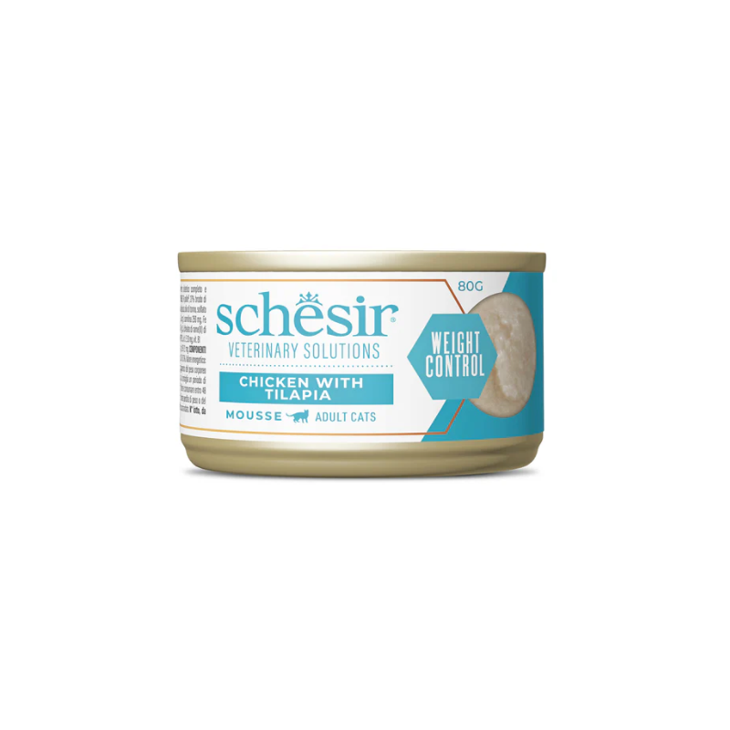 Schesir Veterinary Solution Weight Control Mousse al Pollo con Tilapia 80 gr