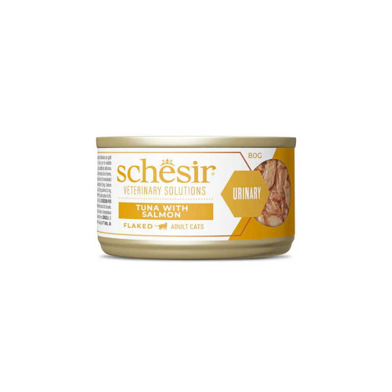 Schesir Veterinary Solution Urinary Fiocchi Tonnetto con Salmone 80 gr