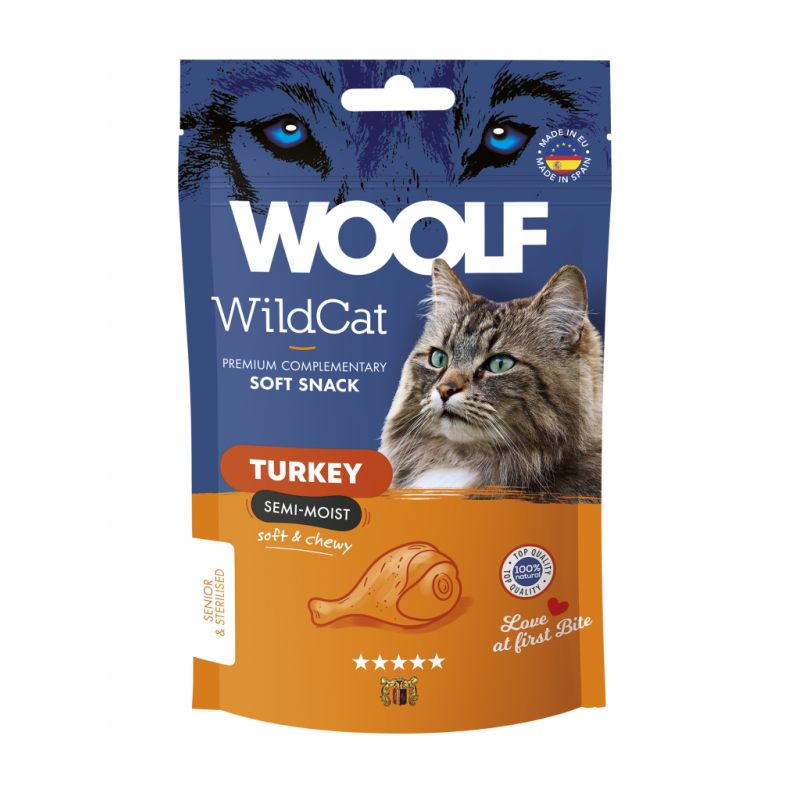 Woolf Snack Wildcat Tacchino Soft 50 gr