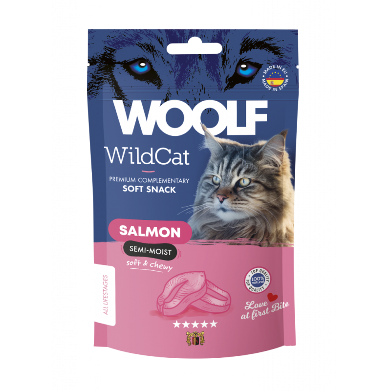 Woolf Snack Wildcat Salmone Soft 50 gr
