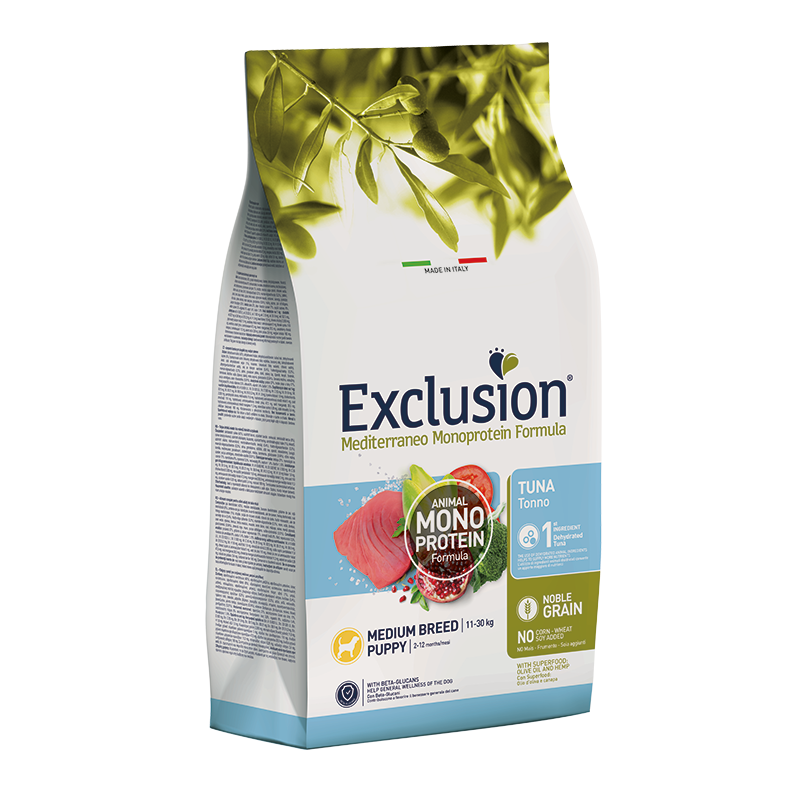 Exclusion Mediterraneo Puppy Medium Tonno 3 kg