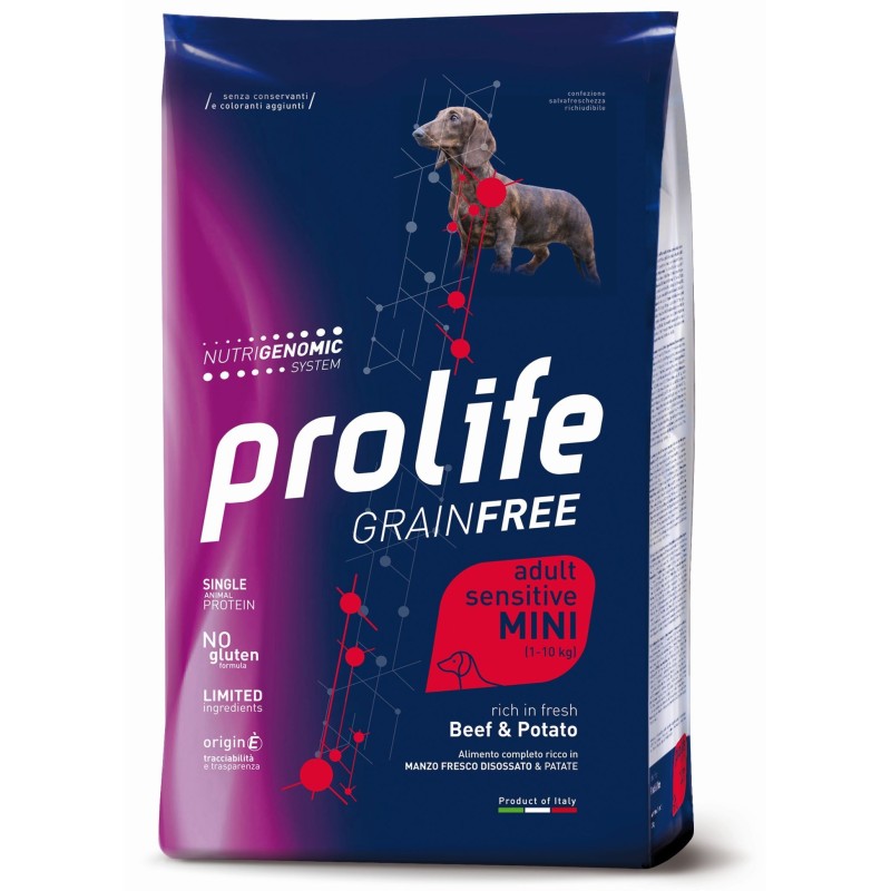 Prolife Grainfree Sensitive Adult Mini Manzo e Patate 7 kg