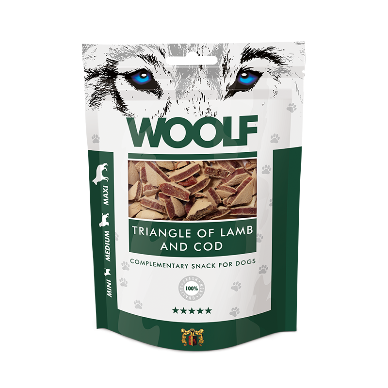Woolf Snack Triangolini di Agnello e Merluzzo