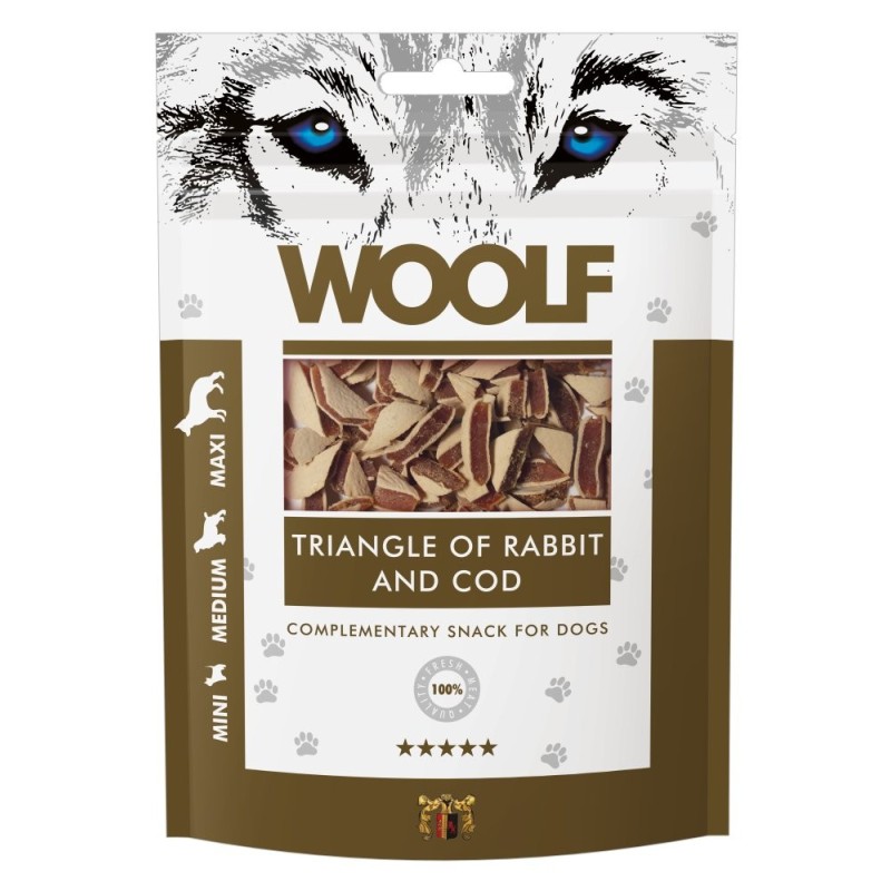 Woolf Snack Triangolini di Coniglio e Merluzzo
