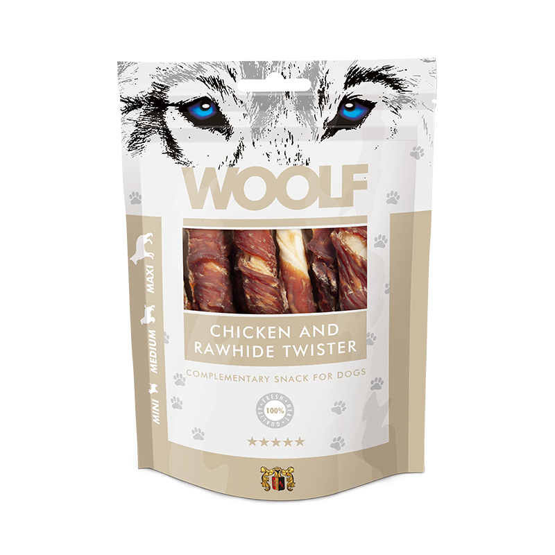 Woolf Snack Monoproteico Rotolino di Pollo con pelle grigliata