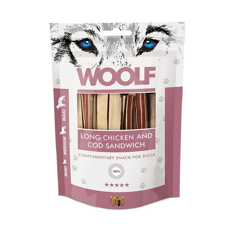 Woolf Snack Sandwich lungo di Pollo e Merluzzo