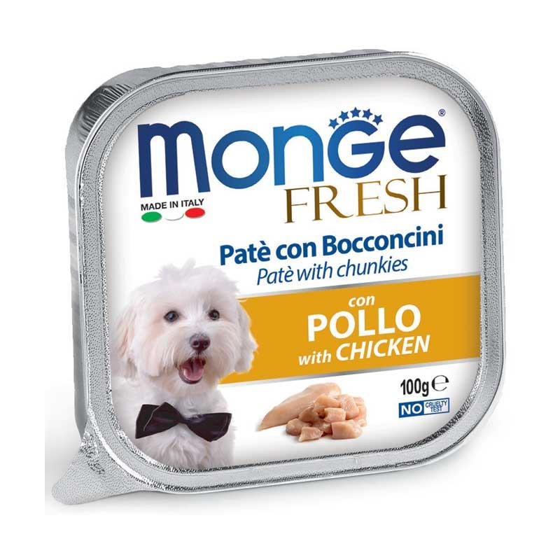 Monge Fresh Paté e Bocconcini con Pollo 100 gr