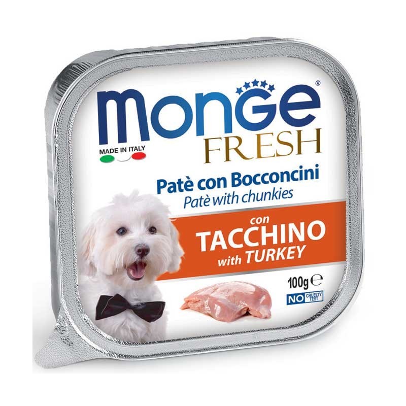Monge Fresh Paté e Bocconcini con Tacchino 100 gr