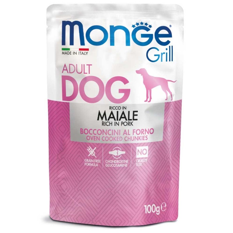 Monge Grill Bocconcini – Ricco in Maiale – Adult 100 gr