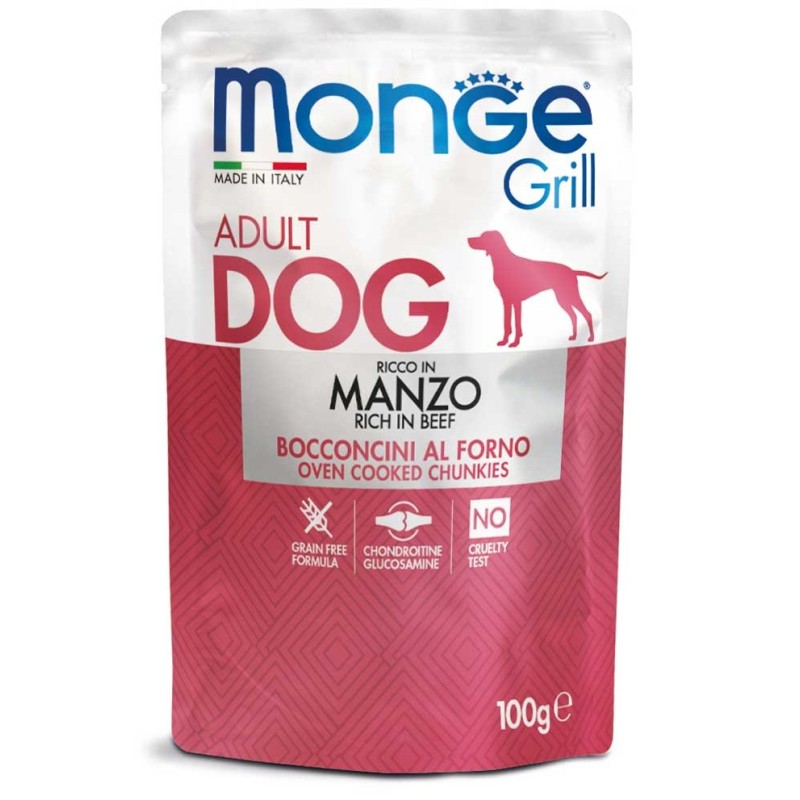 Monge Grill Bocconcini – Ricco in Manzo – Adult 100 gr