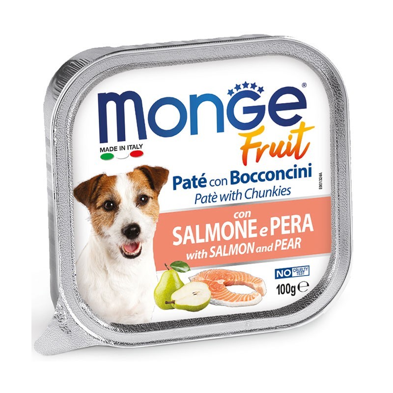 Monge Fruit Paté e Bocconcini con Salmone e Pera 100 gr