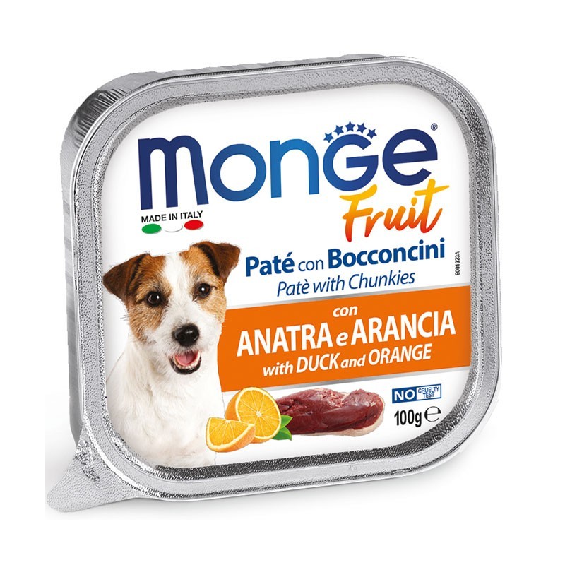 Monge Fruit Paté e Bocconcini con Anatra e Arancia 100 gr