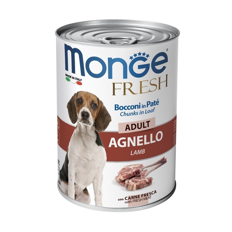 Monge Fresh Bocconi in Paté con Agnello – Adult 400 gr
