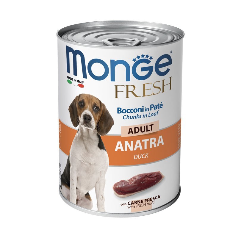 Monge Fresh Bocconi in Paté con Anatra – Adult 400 gr