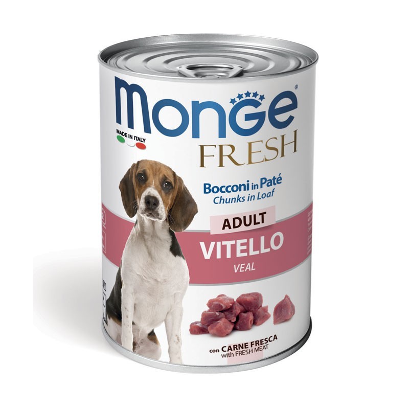 Monge Fresh Bocconi in Paté con Vitello – Adult 400 gr